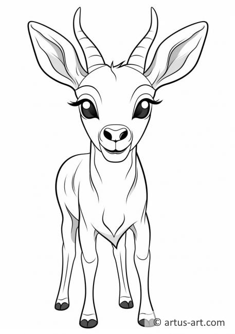 Pagina de colorat cu antilope